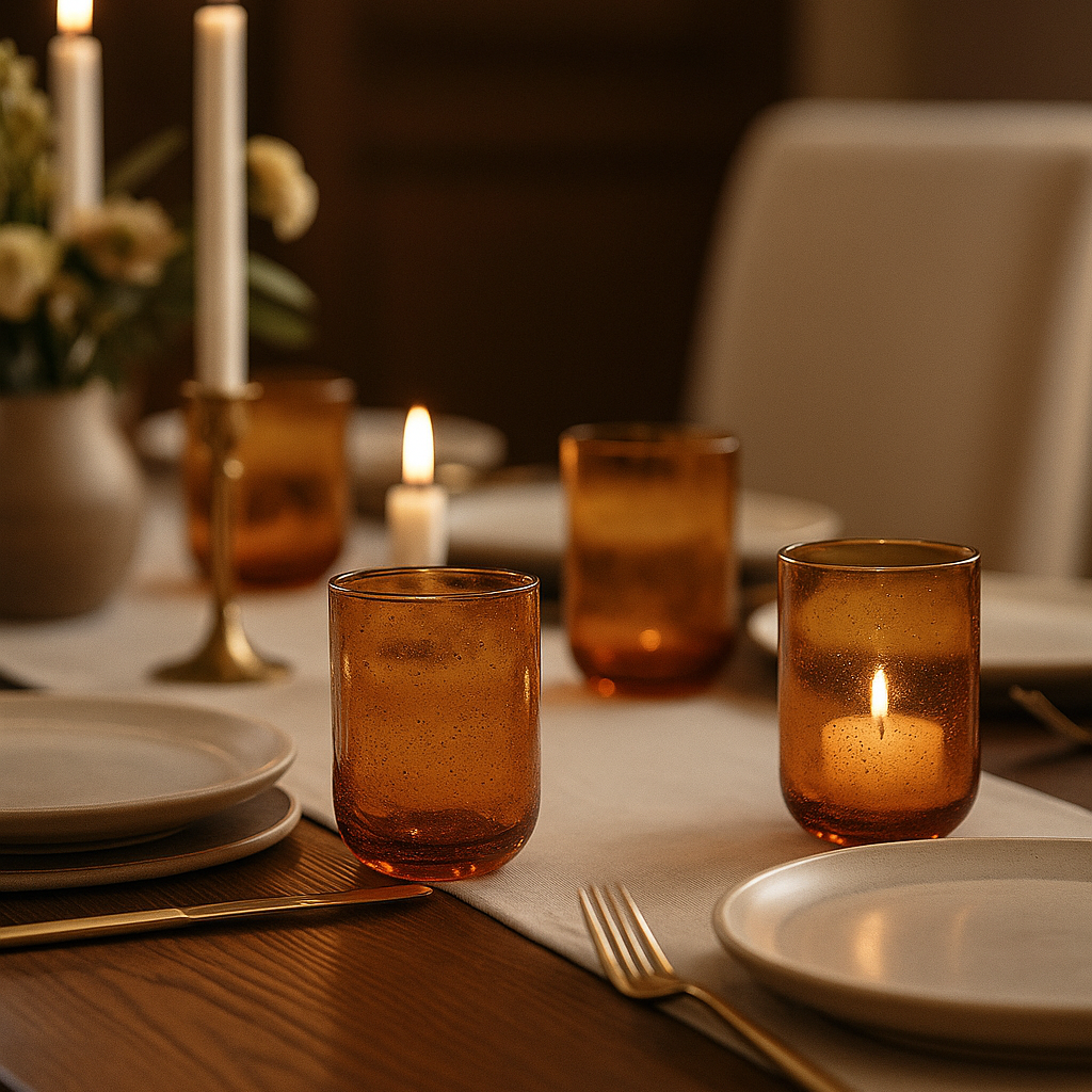 Set de verres ambre GIULIA (6 Unités)