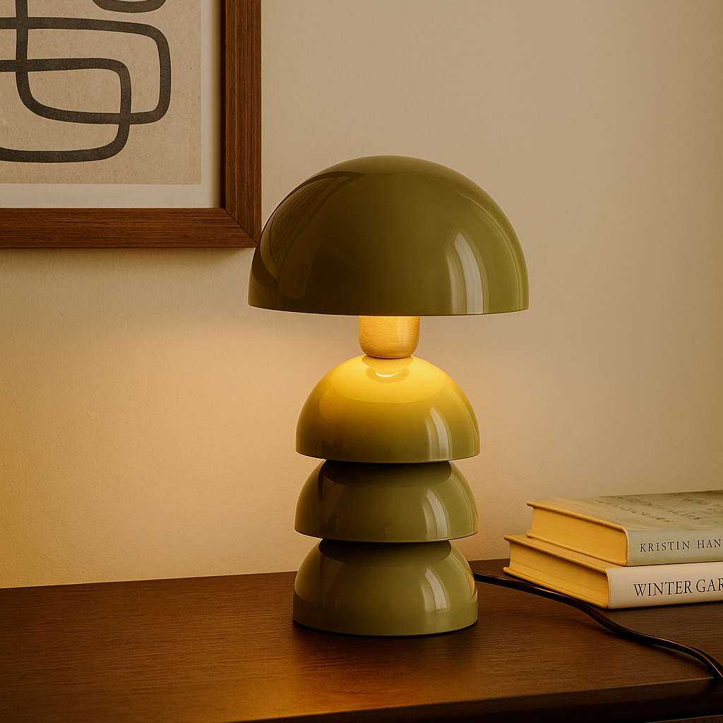 Lampe à poser design vert sauge