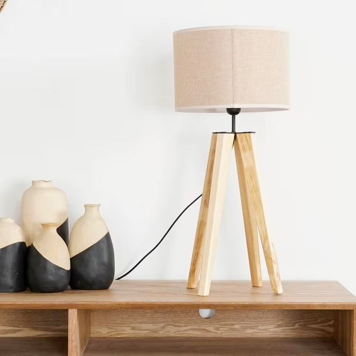 Lampe de table trépied scandinave LÉORA