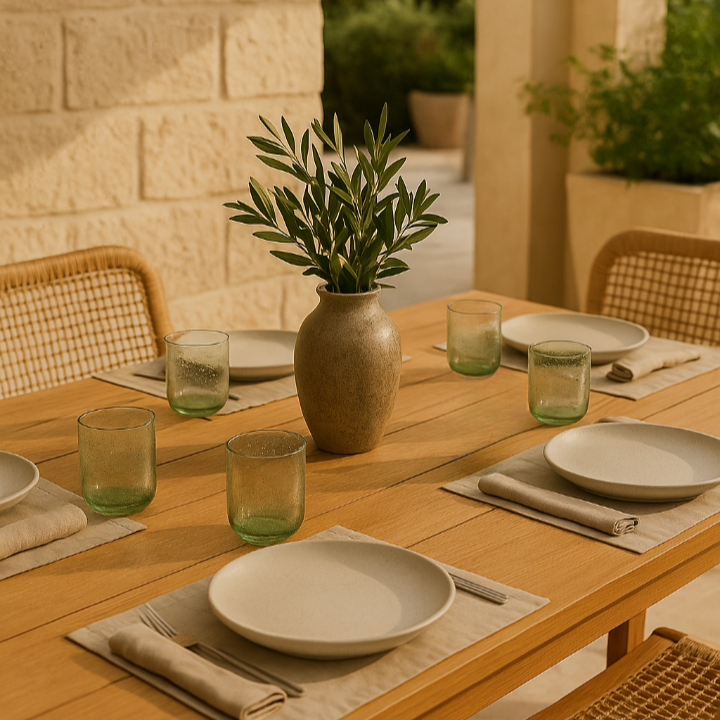 Set de verres vert GIULIA (6 unités)