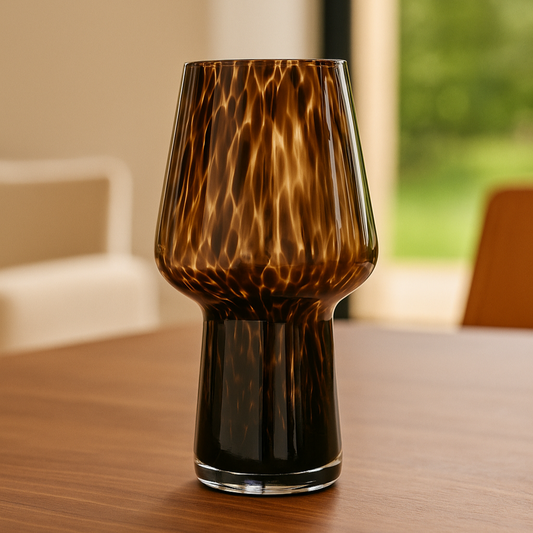 Vase tacheté marron et noir VALKYRIE