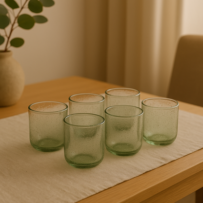 Set de verres vert GIULIA (6 unités)