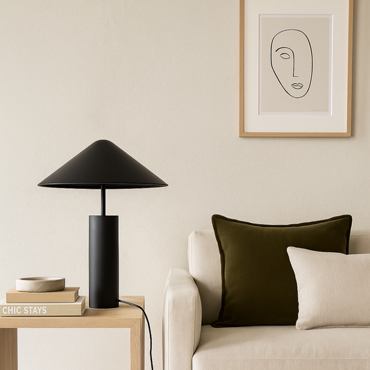 Lampe noire design en métal LISA