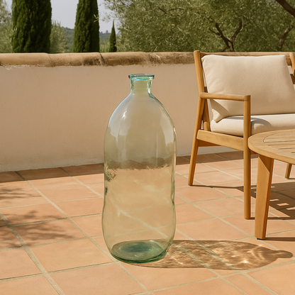 Vase dame jeanne en verre recyclé transparent Alto Mare