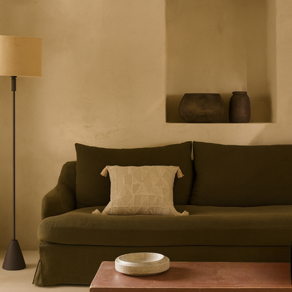 Coussins beige naturel esprit bohème CALIE