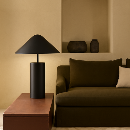 Lampe noire design en métal LISA
