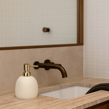 Distributeur de savon galet blanc GLADIS