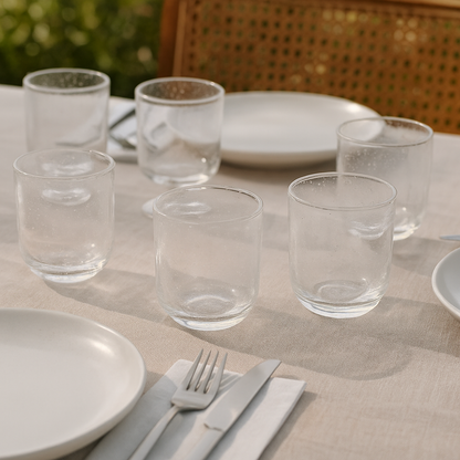 Set de verres transparents GIULIA (6 unités)