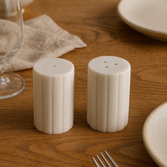 Duo salière et poivrière blanc