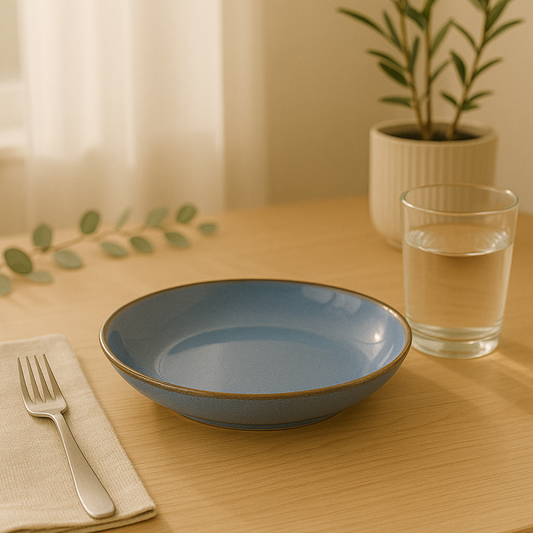 Assiettes creuses bleues INES (6 Unités)