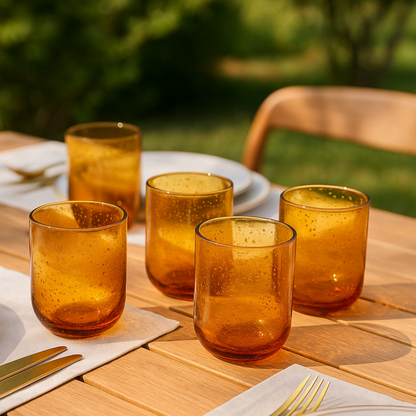 Set de verres ambre GIULIA (6 Unités)
