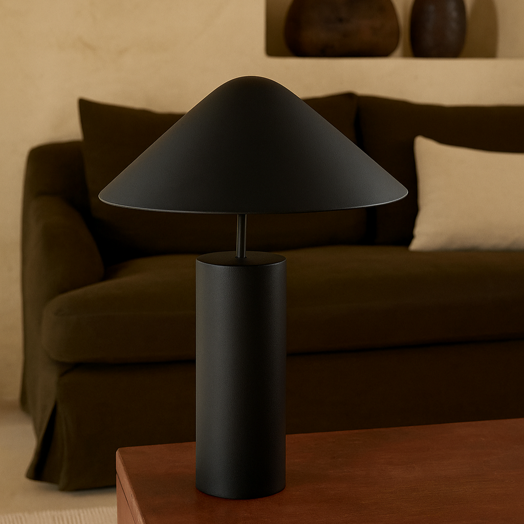 Lampe noire design en métal LISA