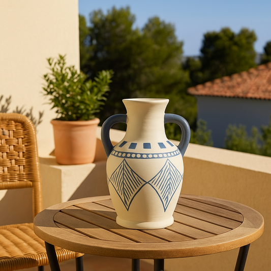 Grand vase en céramique esprit Méditerranée S