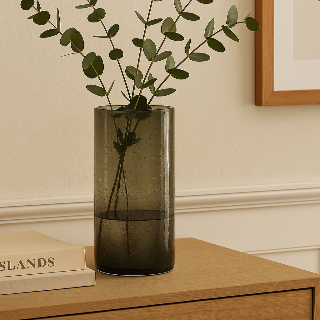 Vase en verre vert bullé SÉRÉNITÉ
