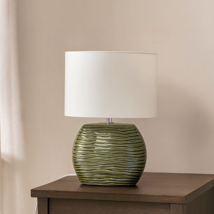 Lampe de bureau en céramique texturée EVA