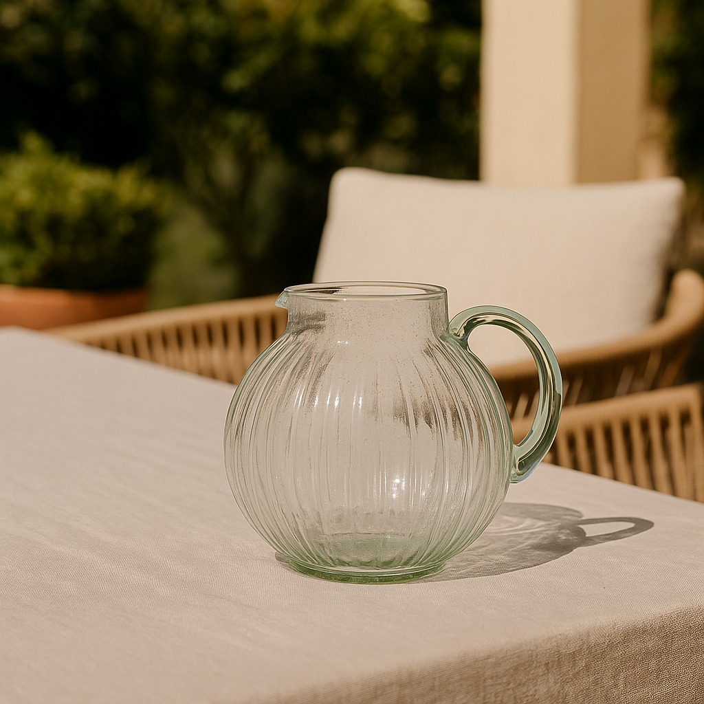 Pichet en verre soufflé GARANCE