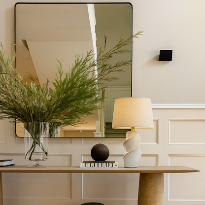 Lampe à poser design en céramique blanche ELÉA