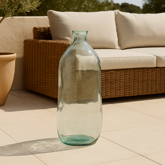 Vase dame jeanne en verre recyclé transparent Alto Mare