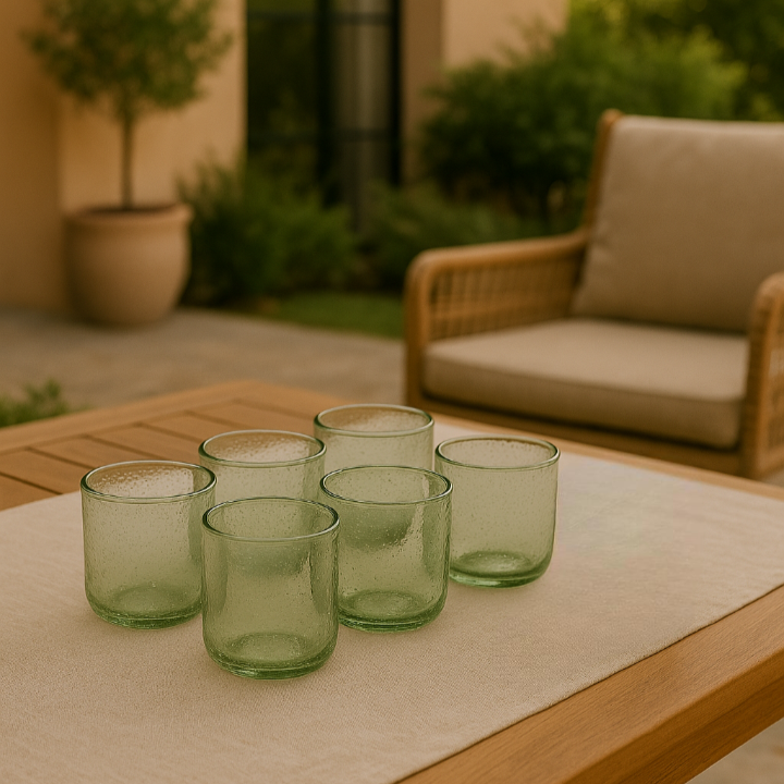Set de verres vert GIULIA (6 unités)