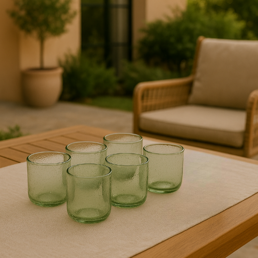 Set de verres vert GIULIA (6 unités)