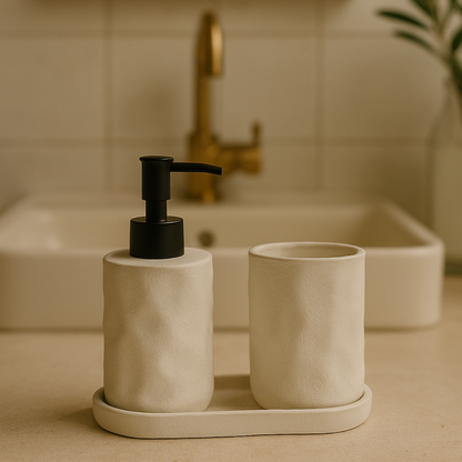 Ensemble de bain blanc et noir texturé ALBANE
