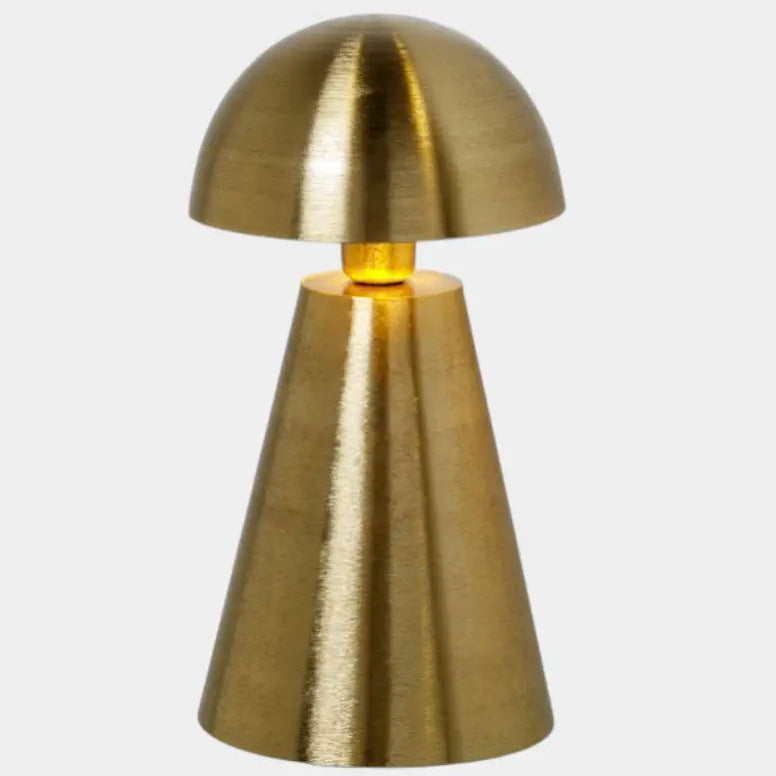 Lampe en métal triangulaire dorée, LISON