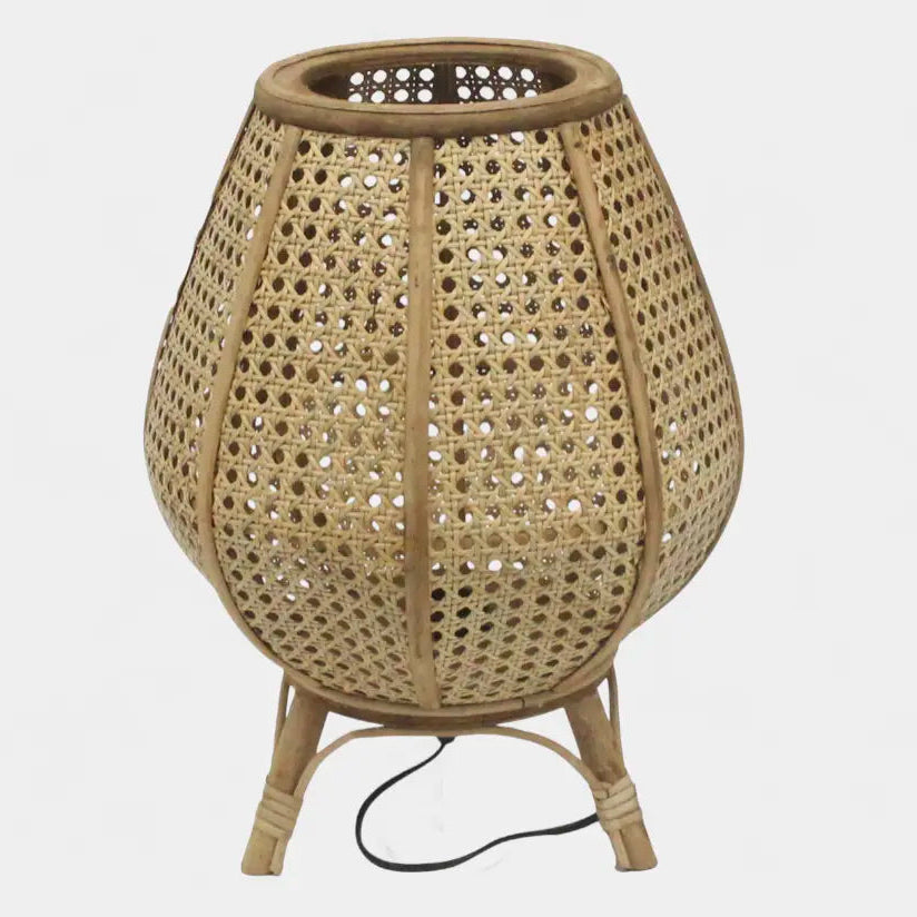 Lampe de table en rotin, LOYAL