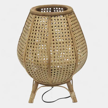 Lampe de table en rotin, LOYAL