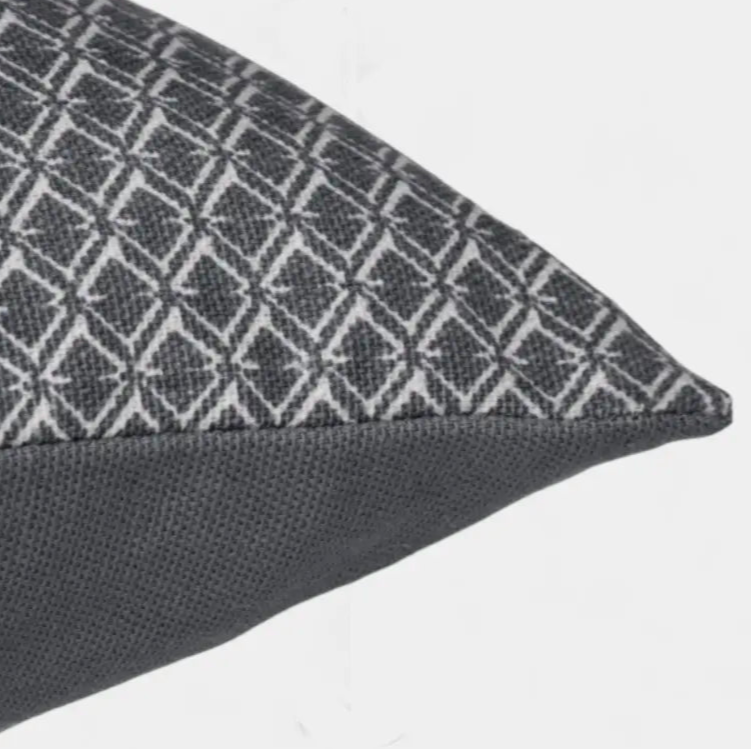 Coussin carré à motifs gris COSMOS
