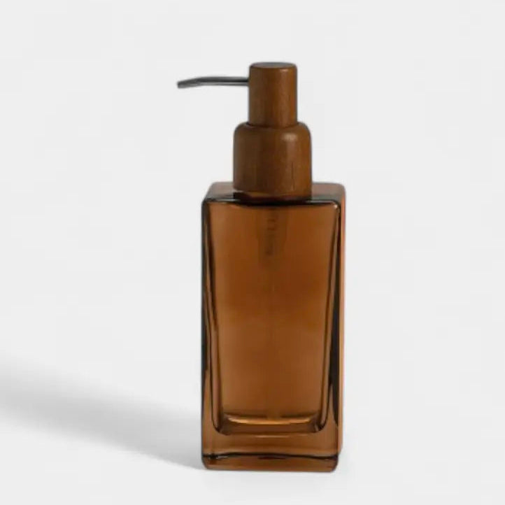 Distributeur de savon en verre fumé marron BOURBON
