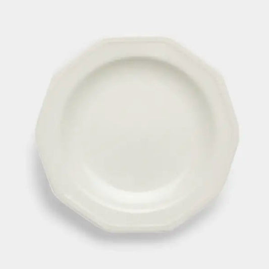 Assiettes plates décagones blanches, ADAM (6 unités)