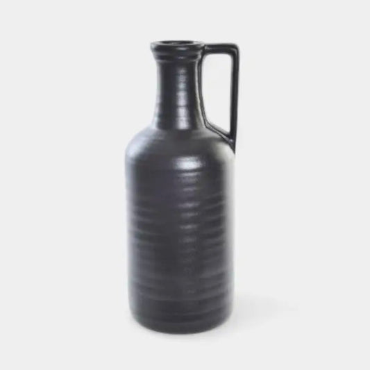 Vase en porcelaine noire mat VANIER S