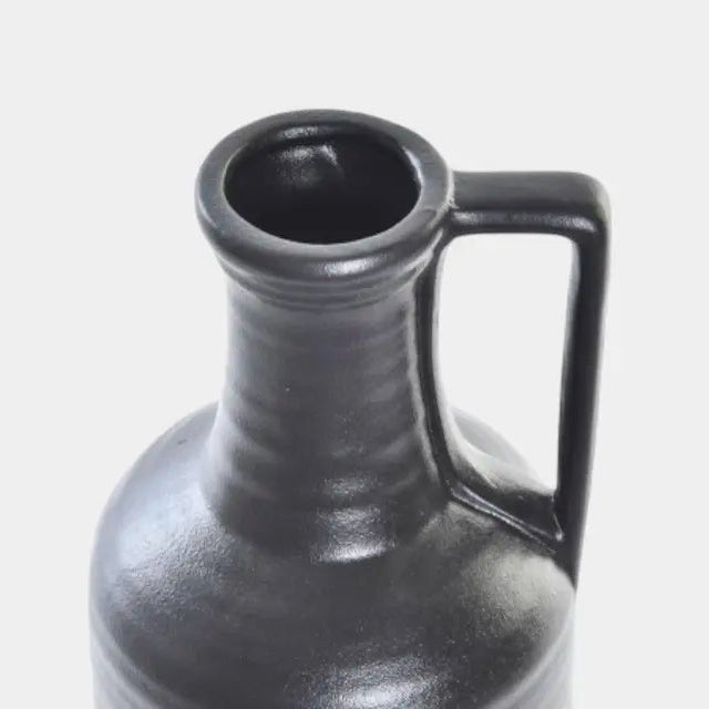 Vase en porcelaine noire mat VANIER S