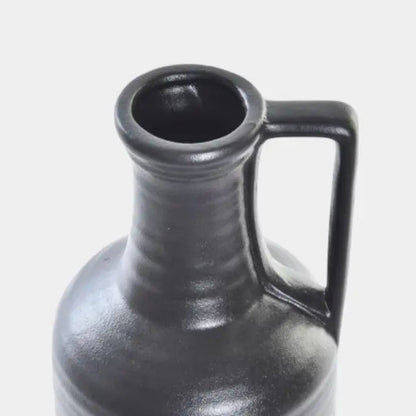Vase en porcelaine noire mat VANIER S
