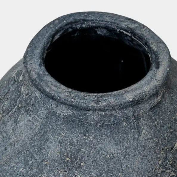 Vase en céramique style rustique gris VARLIA