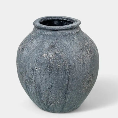 Vase en céramique style rustique gris VARLIA