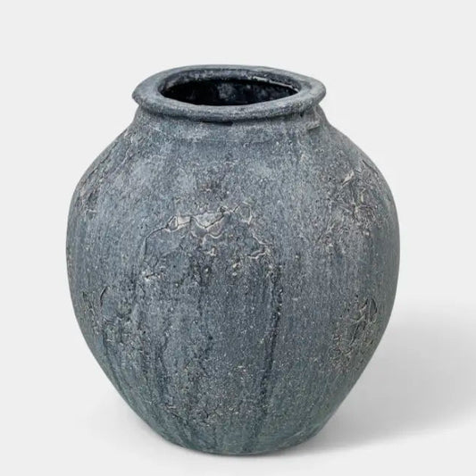 Vase en céramique style rustique gris VARLIA