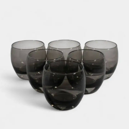 Set de verres fumés arrondis, GALO (6 unités)