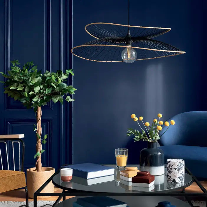 Suspension en métal noir et beige Atmosphera LAETICIA