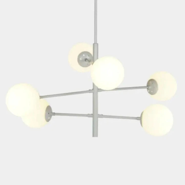 Suspension sphères en métal blanc LUCE