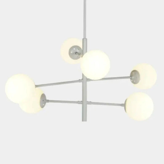 Suspension sphères en métal blanc LUCE