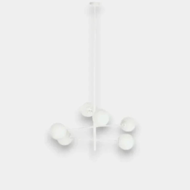 Suspension sphères en métal blanc LUCE
