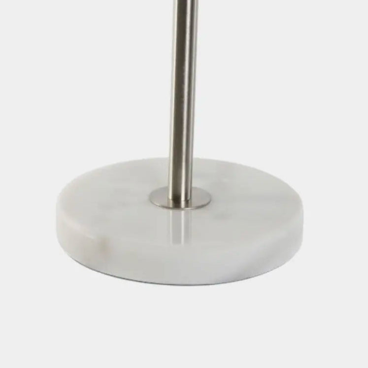 Lampe en aluminium et pied en marbre, LUCIE