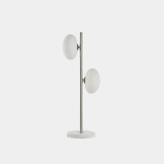 Lampe en aluminium et pied en marbre, LUCIE
