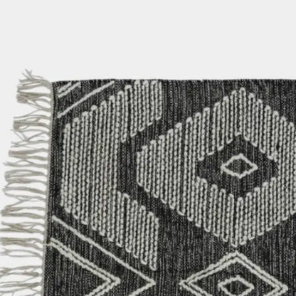 Tapis motifs géométriques noir et blanc, TONY - 160 x 230