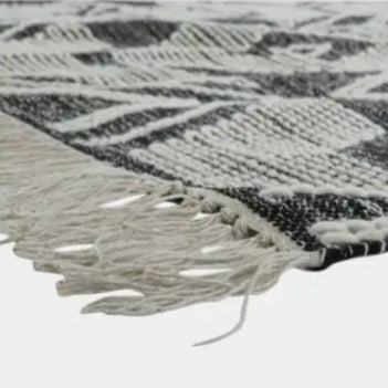 Tapis motifs géométriques noir et blanc, TONY L - 200 x 290