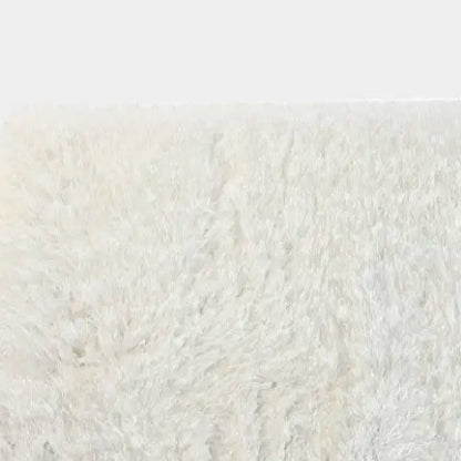 Tapis en fourrure blanche contenant de la soie, TEDDY S - 120 x 180