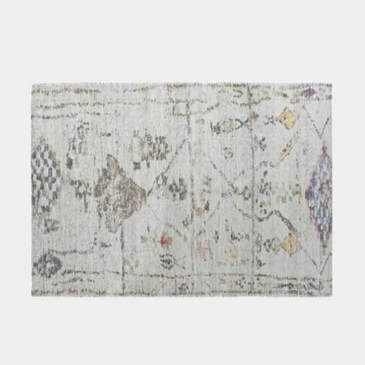 Tapis style vintage blanc à motifs colorés, TINA - 120 x 180