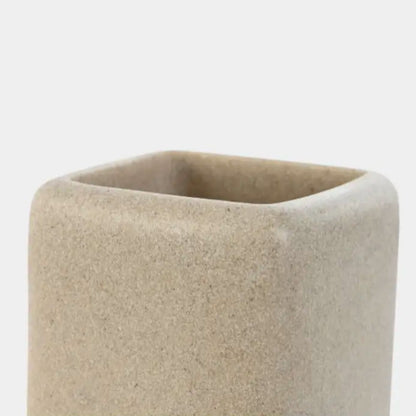 Pot en résine beige carré BAPTISTE