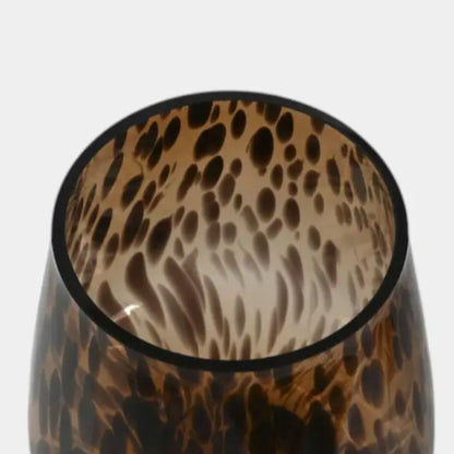 Vase tacheté marron et noir VALKYRIE